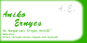 aniko ernyes business card